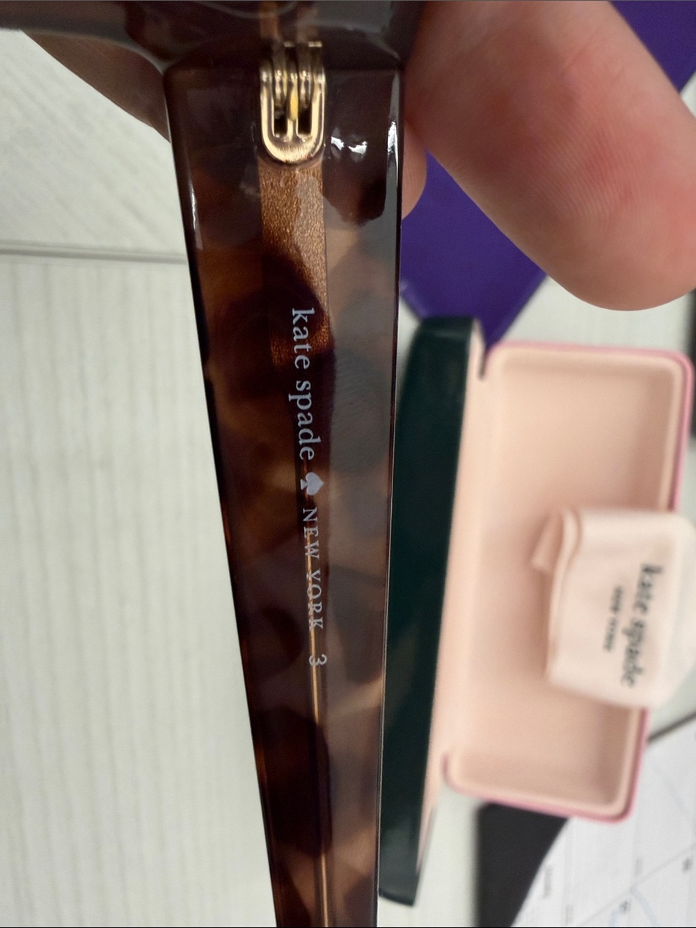 kate spade Brown Tortoise Oversized Women's Sunglasses - Picture 6 of 16